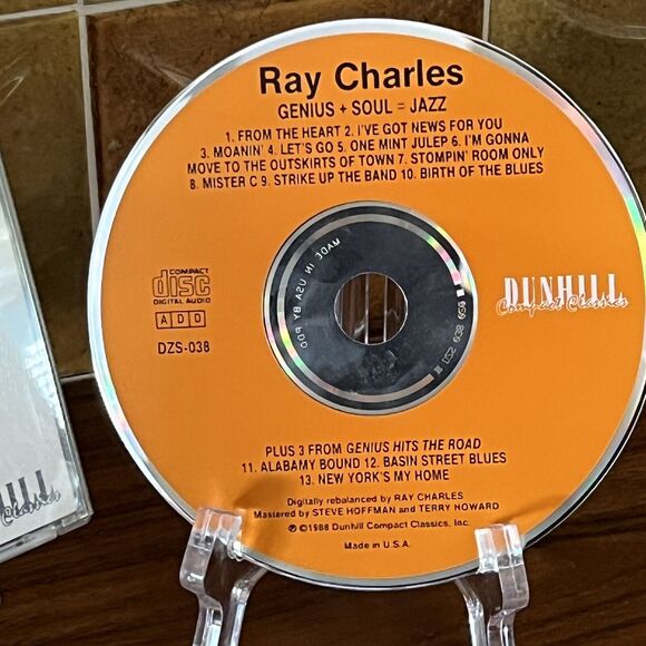 Ray Charles Genius + Soul = Jazz CD 1988 Dunhill DZS-038 - Picture 5 of 13